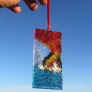 Hawaii Lava Design Glass Suncatcher by Philip Tigner